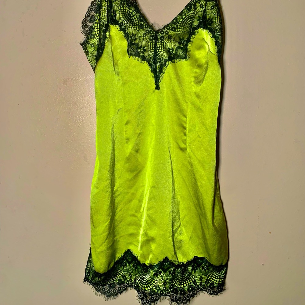 Lime green mini dress